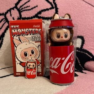 New - The Monsters X Coca-Cola Vinyl Face Plush - Mysterious Guest (Secret!)